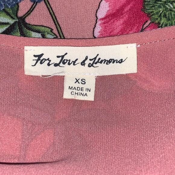 For Love And Lemons Churro Mini Dress in Pink Flamenco XS - Picture 8 of 12